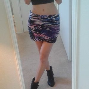 Multi-colored Purple Skirt